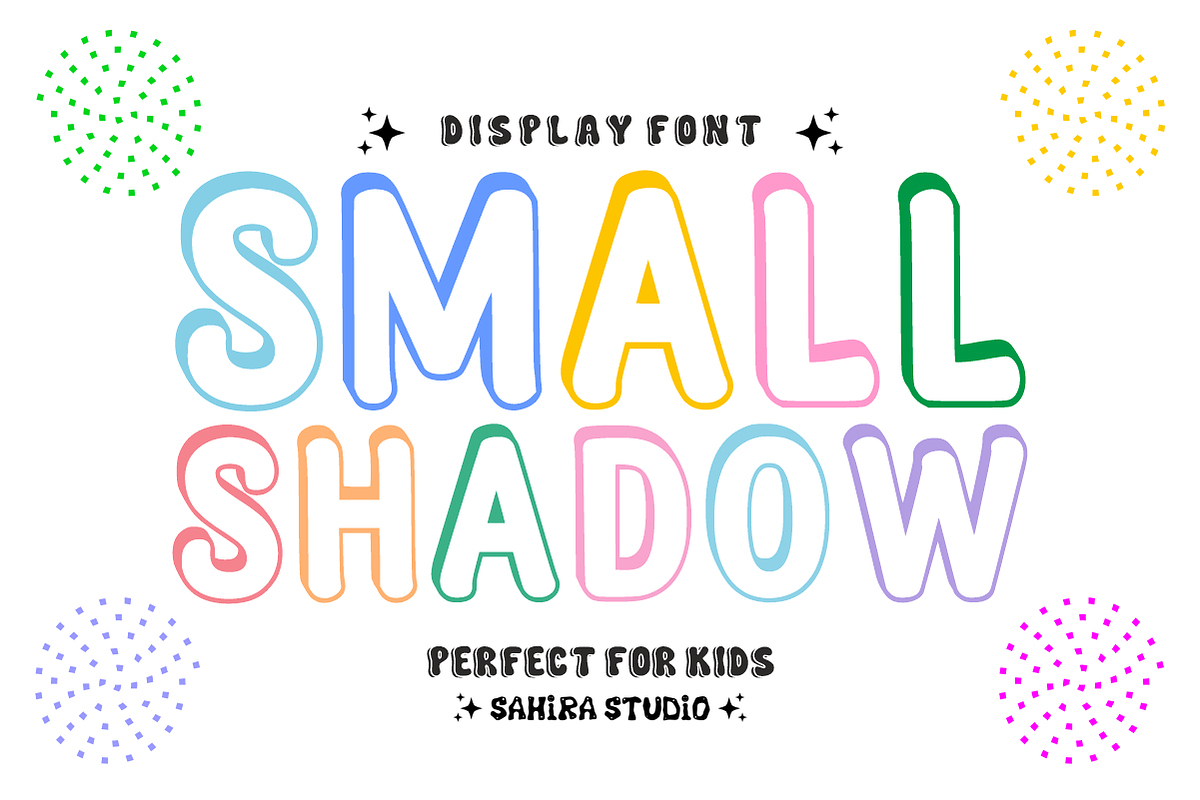 Outline Shadow - Playful Kids Font, a Sans Serif Font by Sahira Studio (Photo 2 of 4)