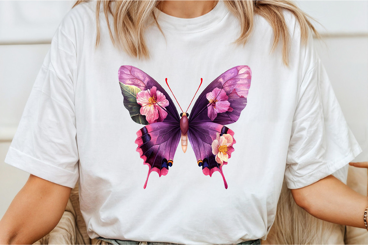 Purple Watercolor Butterfly PNG, an Icon by Libby Wishes (Photo 5 of 6)