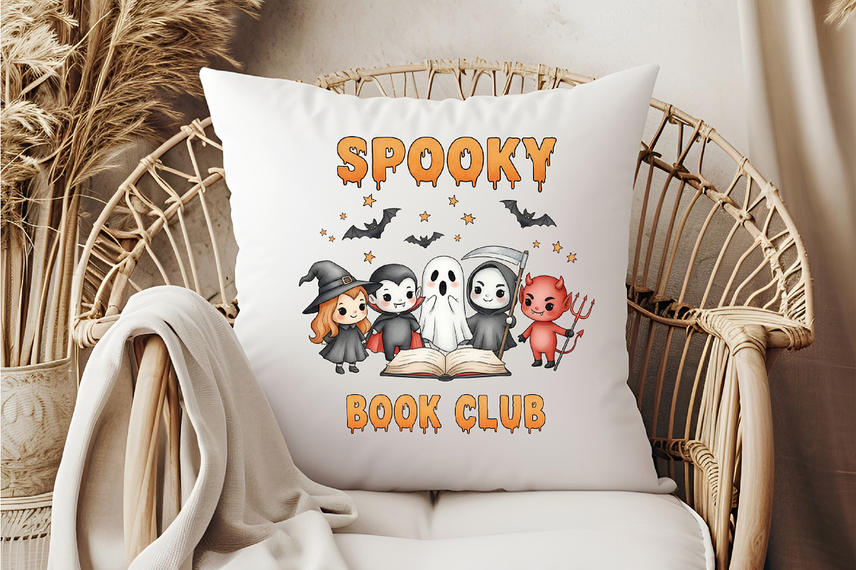 Spooky Book Club Witch Skeleton PNG, an Illustration by DreamCafeArt (Photo 5 of 7)