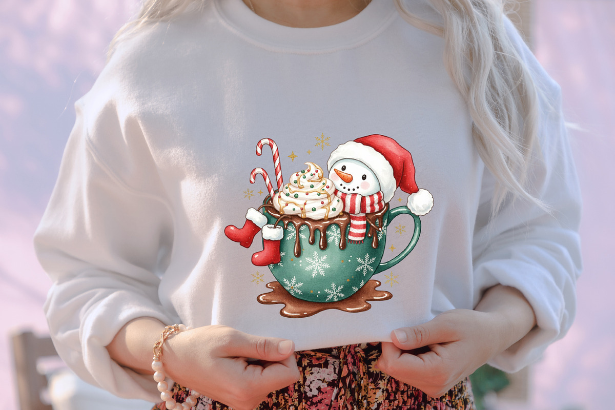 Christmas Snowman Hot Cocoa Png, an Illustration by designcity5 (Photo 5 of 8)