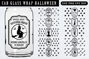 Halloween Can Glass Wrap Bundle