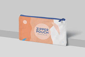 Fabric Zipper Pouch Mockups