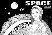 SPACE GIRLS Coloring Collection, a Person Illustration by ImHope (Thumbnail 9 of 10)