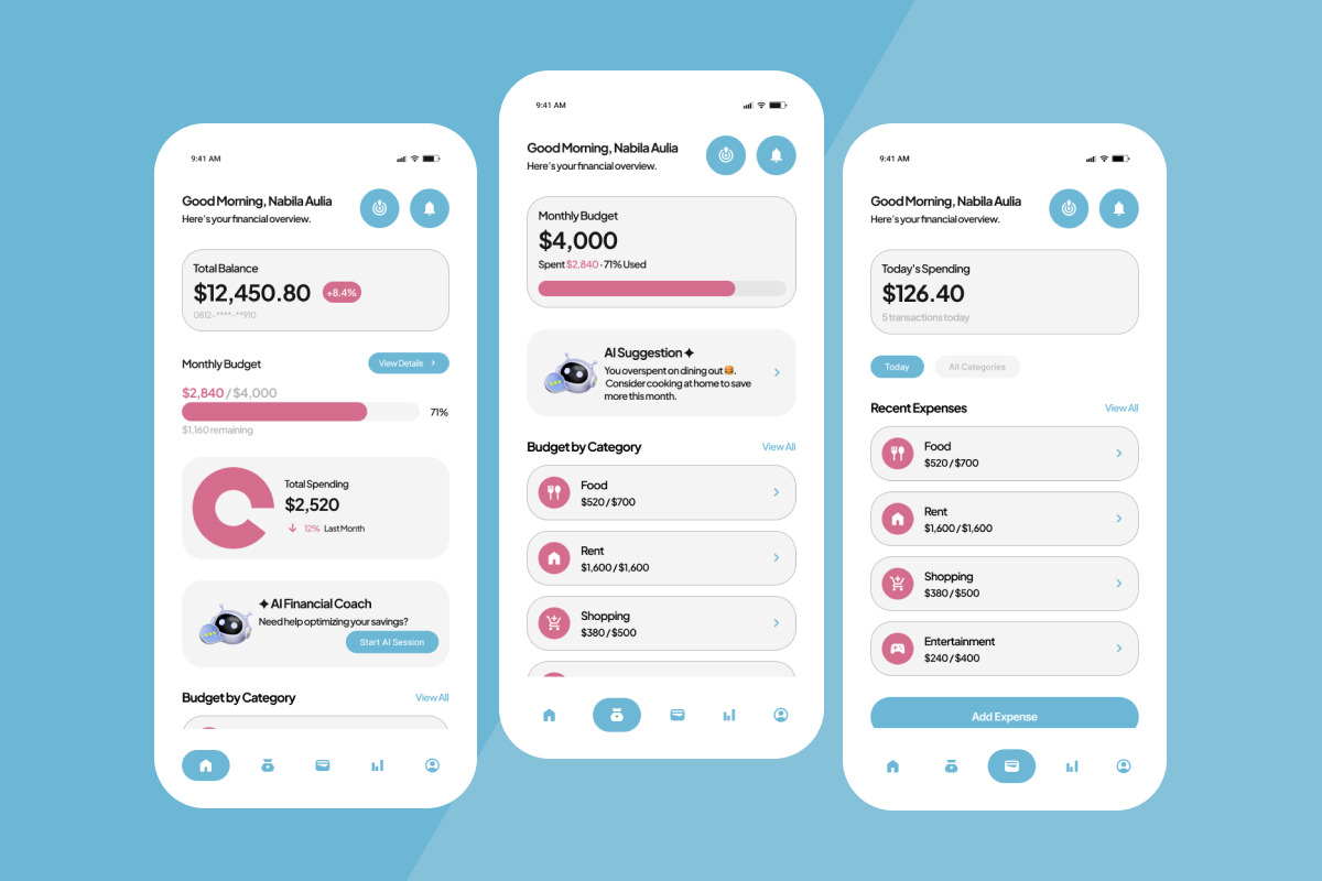 Finly Digital Financial Coach AI App, an App Template by productype1 (Photo 4 of 5)