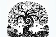 50 Mystical Galaxy Forest Silhouette, a Technology Illustration by Amazin_art (Thumbnail 13 of 33)