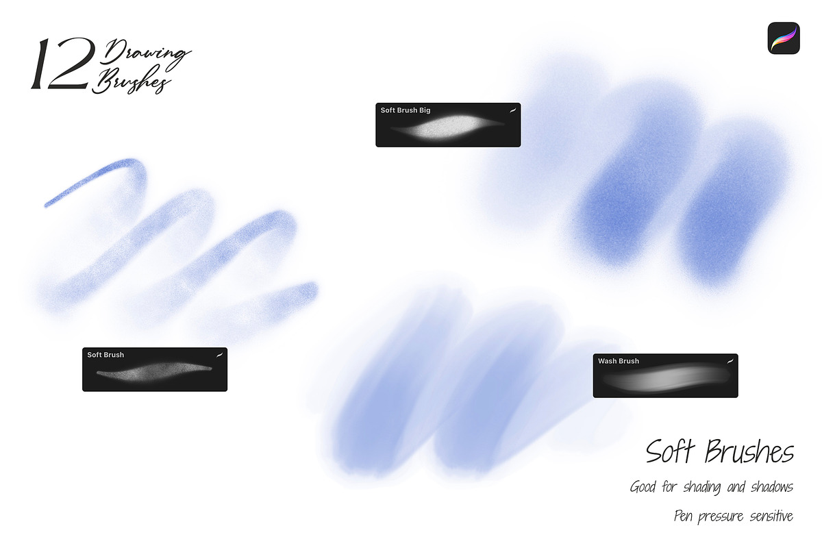 Drawing Procreate Brushes, a Brush Add-On by Andrew Skoch Design (Photo 4 of 5)