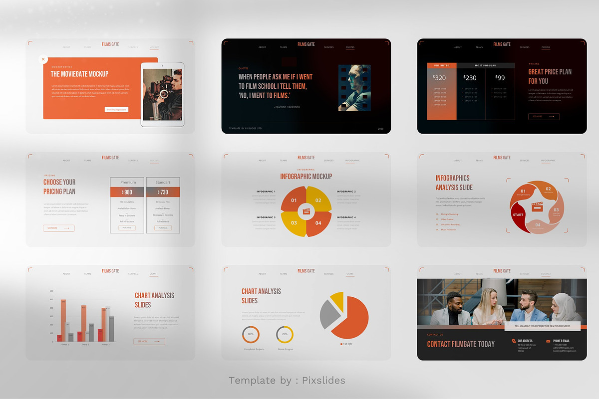 Movie Studio & Filmmaker Powerpoint, a Presentation Template by Pixslides (Photo 5 of 5)