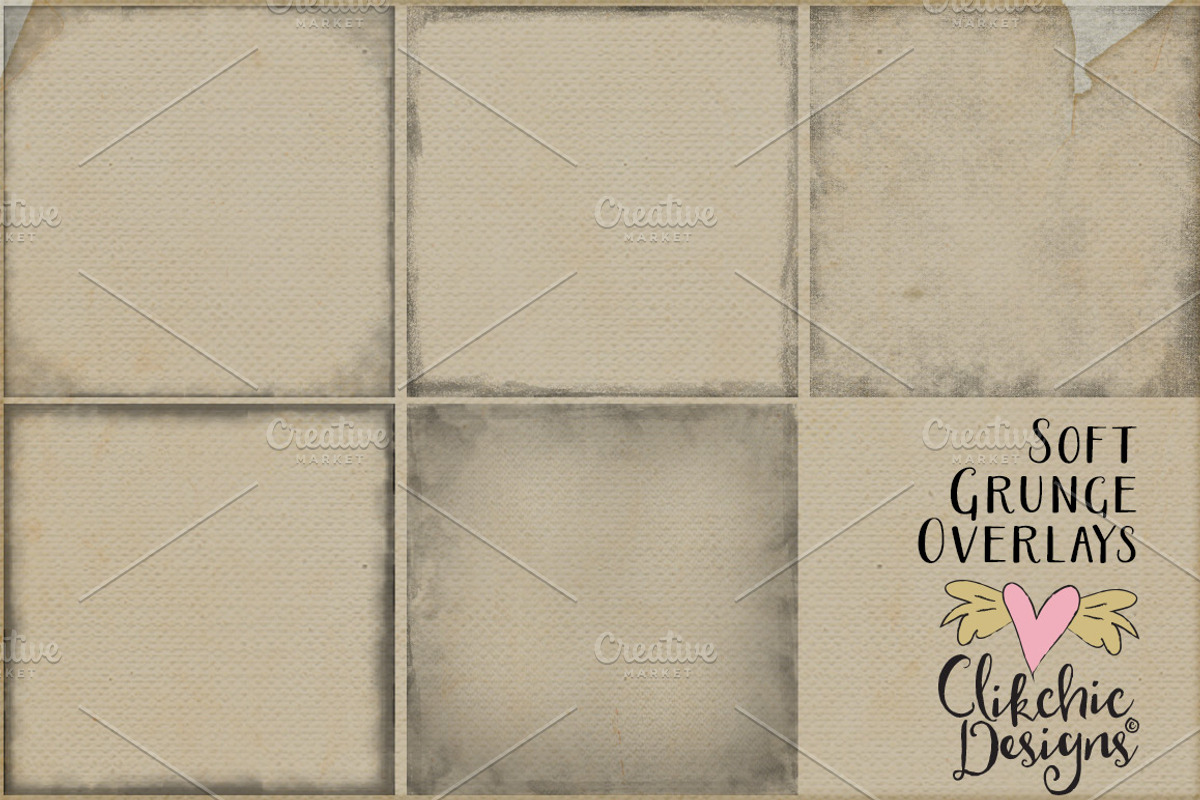 Soft Grunge Overlays preview 2