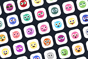 Flat Smiley Vectors, an Emoji Icon by Brickclay (Thumbnail 6 of 8)