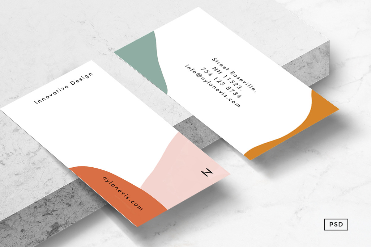 Isla Business Card Template, a Business Card Template by Human-made. Made to feel. (Photo 1 of 3)