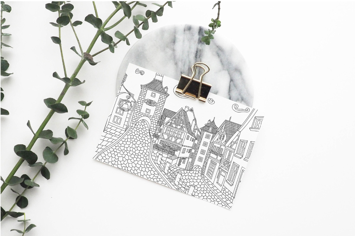 Cities coloring set - 12 pages, a Graphic by Lana Samokhina (Photo 10 of 14)