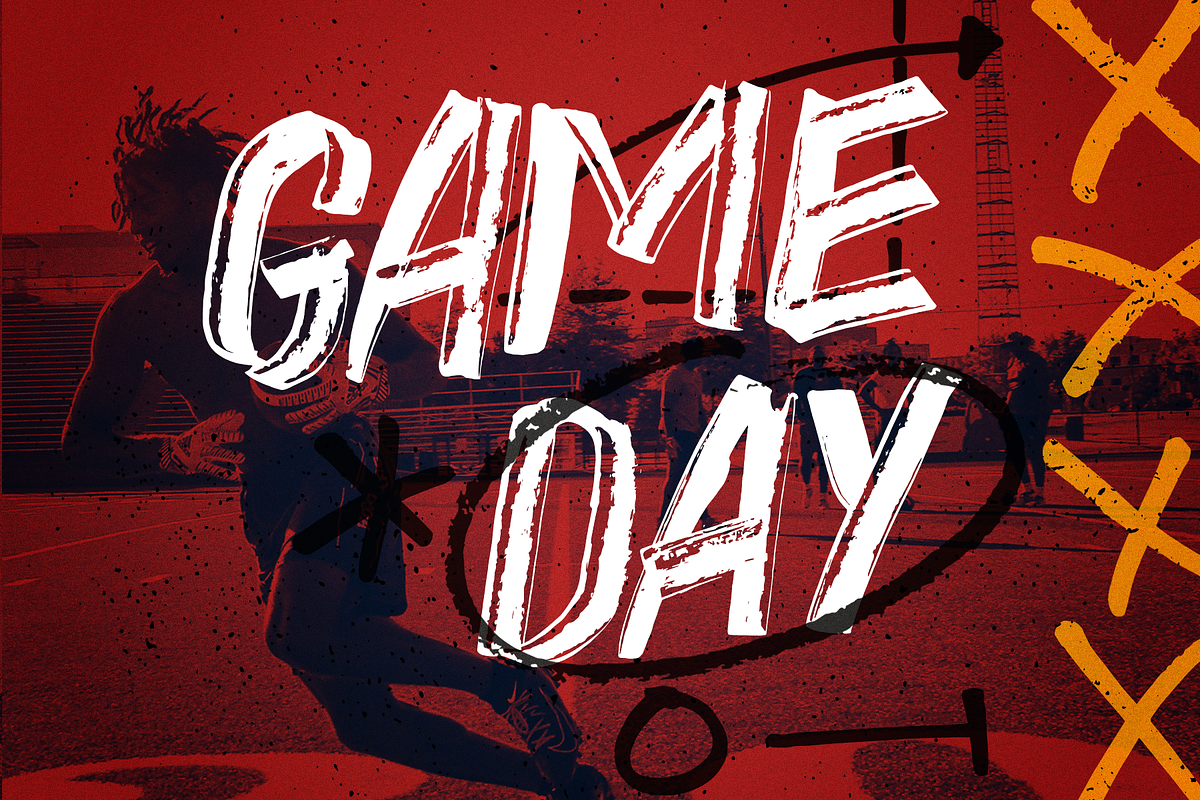 Game Day - Hand Drawn Font + Extras, a Sans Serif Font by Surplus Type Co (Photo 1 of 7)