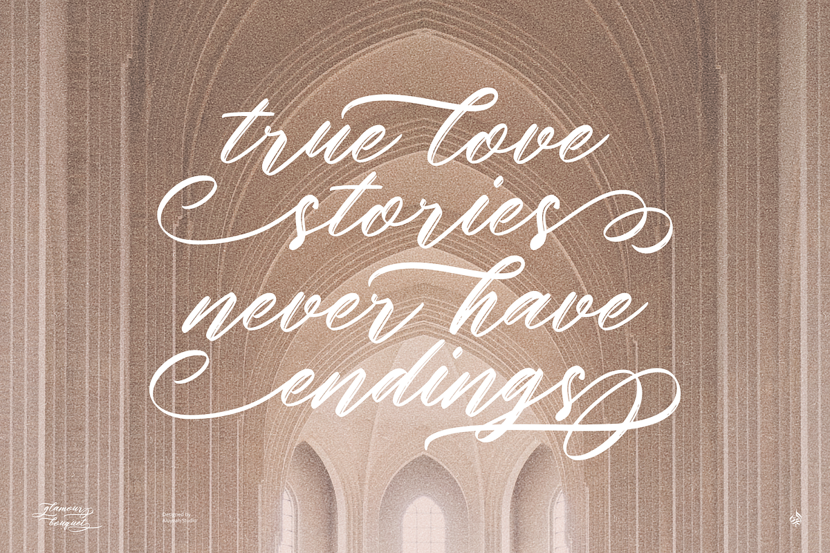Glamour Bouquet, a Handwritten Font by Aluyeah Studio (Photo 7 of 12)