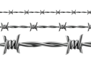 Barbed Wire, Vector Seamless Pattern