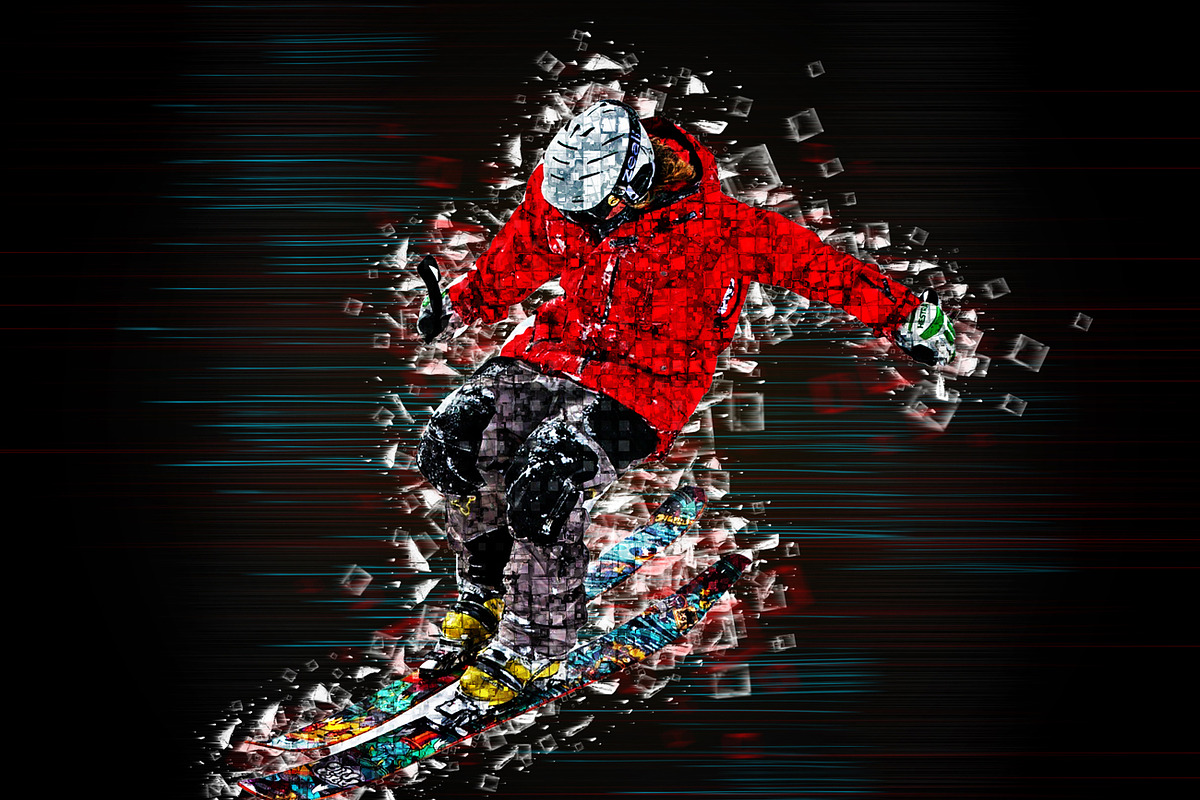 Pixel Stream Effect Photoshop Action, an Action Add-On by Studio Retouch (Photo 10 of 12)