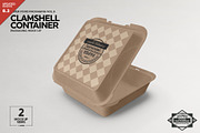 Paper Clamshell Packaging Mockup, a Cups & Container Mockup by INCDesign (Thumbnail 1 of 6)