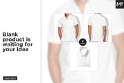 Short Sleeves Dress Shirt Mock-up, a Household Mockup by Mocca Mockups Store (Thumbnail 3 of 9)