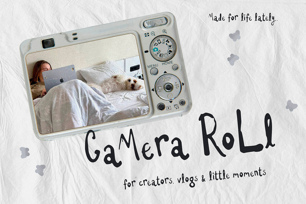 Camera Roll Casual Font, a Handwritten Font by Mneme (Photo 1 of 7)