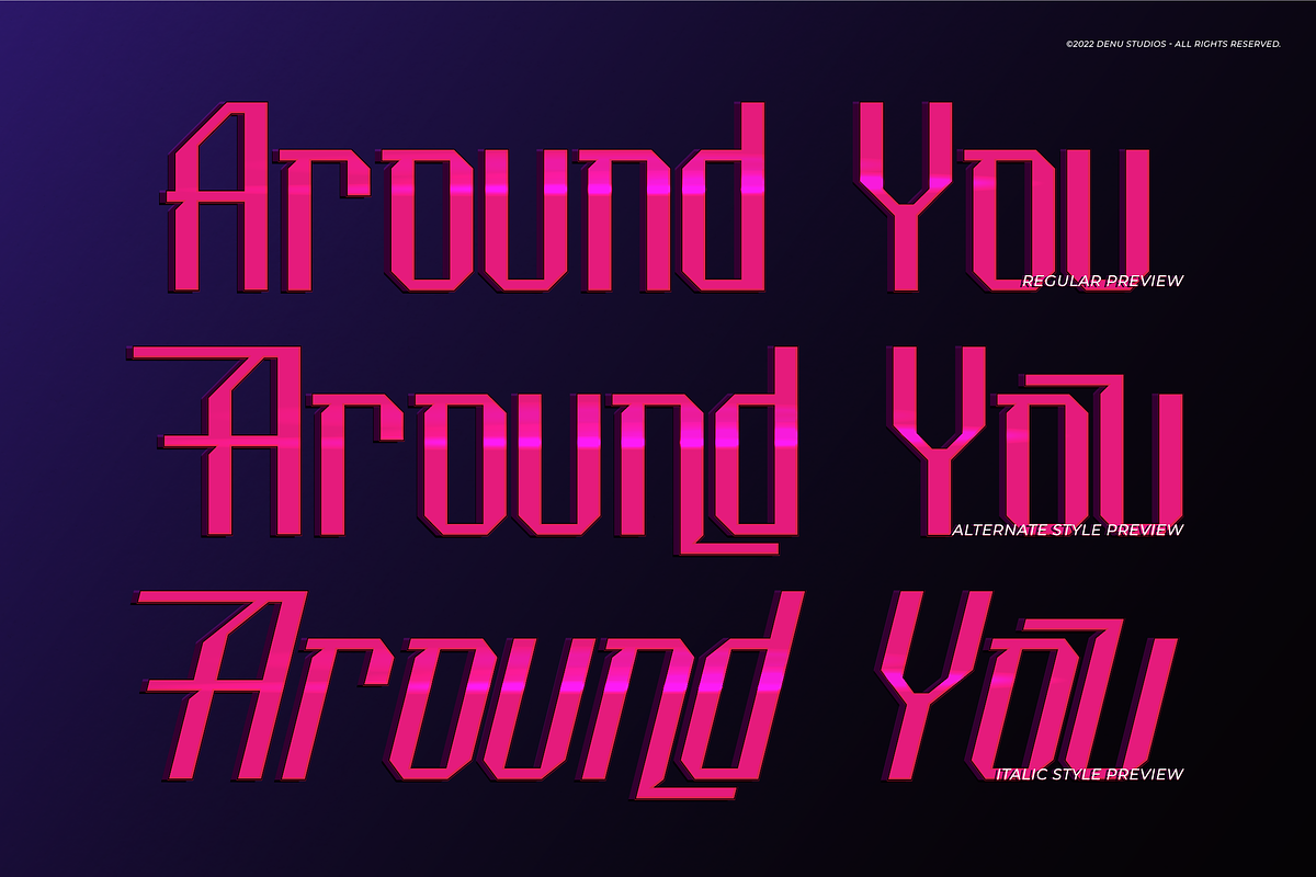 Galaxy Aura | Cyber Condensed Font, a Sans Serif Font by Denustudios (Photo 2 of 12)