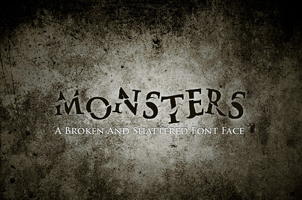 Monsters Font, a Font by Medialoot