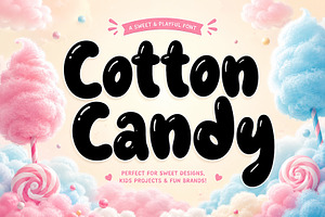 Cotton Candy, a Slab Serif Font by Wow Magic