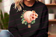 Floral Hot Air Balloons Clipart, an Illustration by DreamCafeArt (Thumbnail 6 of 7)