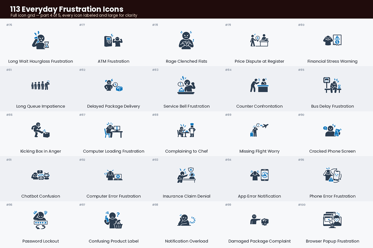 Everyday Frustration Icons, a Solid Icon by Symbolic Language (Photo 5 of 7)