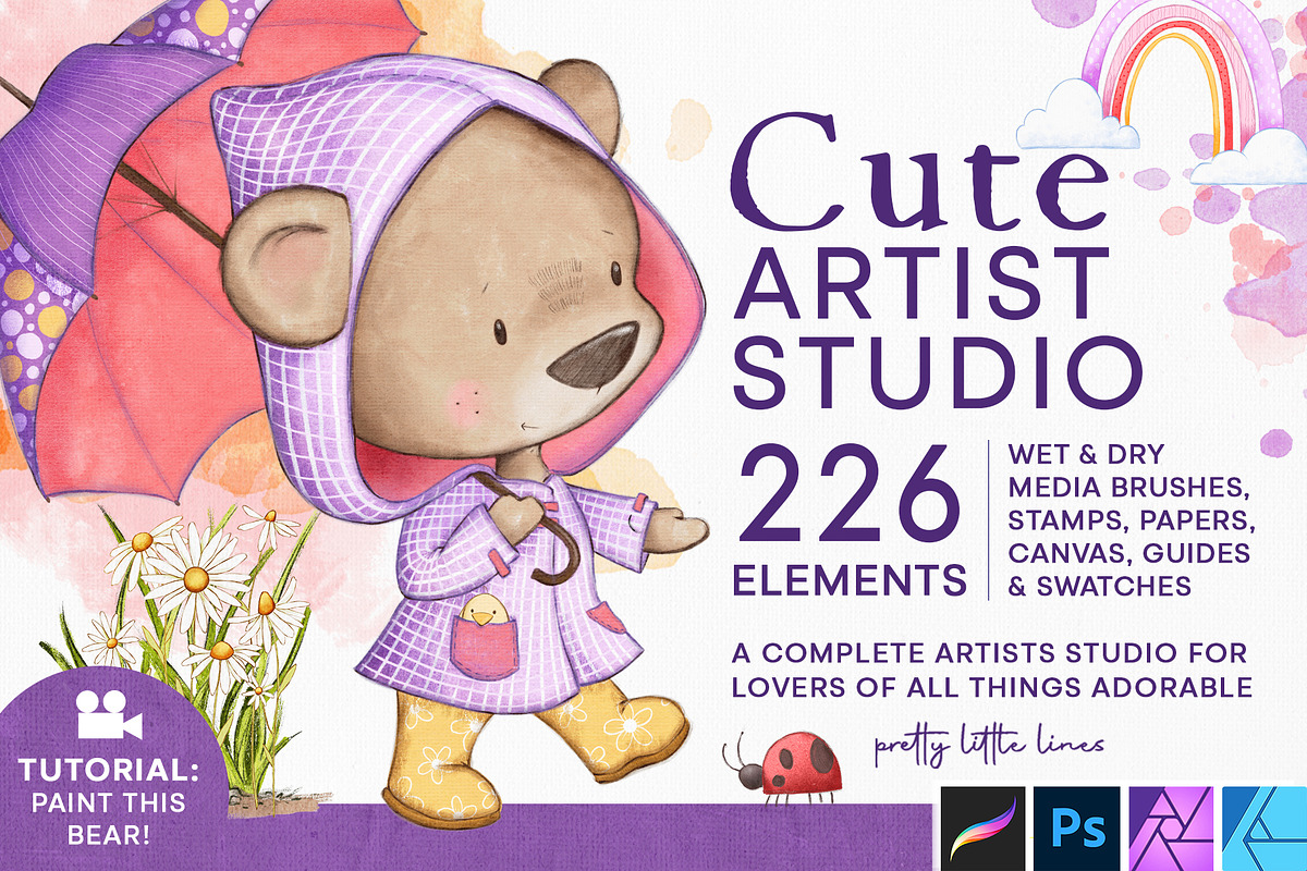Brushes, Stamps & Texture Toolbox, a Brush Add-On by Pretty Little Lines (Photo 1 of 21)