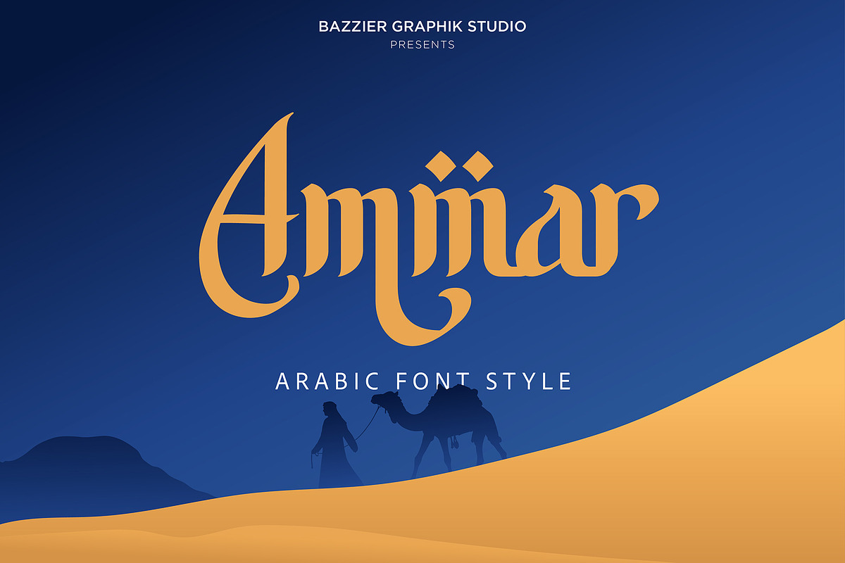 Ammar Arabic Font Style, a Script Font by bazzier_graphik (Photo 1 of 10)