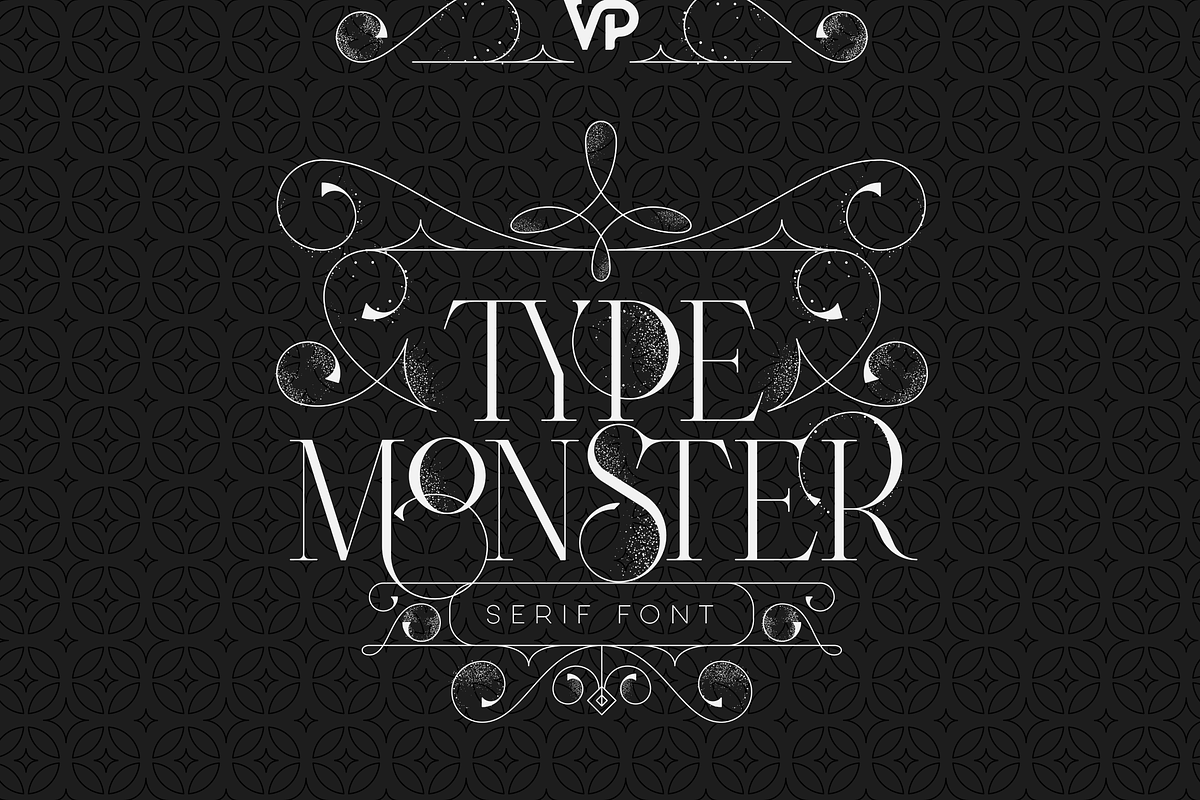 Type Monster - Elegant Font + Extras, a Serif Font by VP Fonts (Photo 1 of 15)