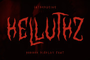 Helluthz Horror Display Font, a Handwritten Font by Maulana Creative (Thumbnail 1 of 7)
