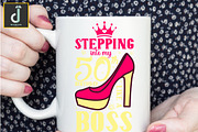 Stepping into my 50th birthday svg, a Graphic by Designmountain (Thumbnail 3 of 4)