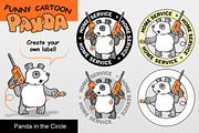 Funny Vector Pandas - Doodle Style, an Animal Illustration by Savgraf (Thumbnail 3 of 6)