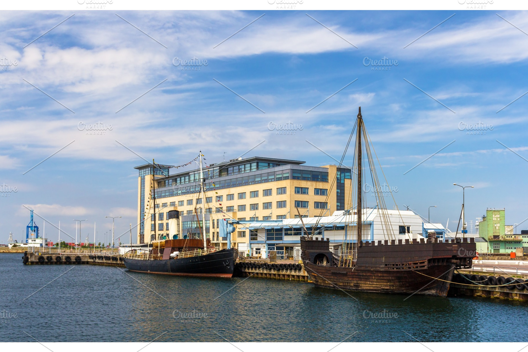 Boats at Malmo seaport in Sweden, a Transportation Photo by Leonid Andronov