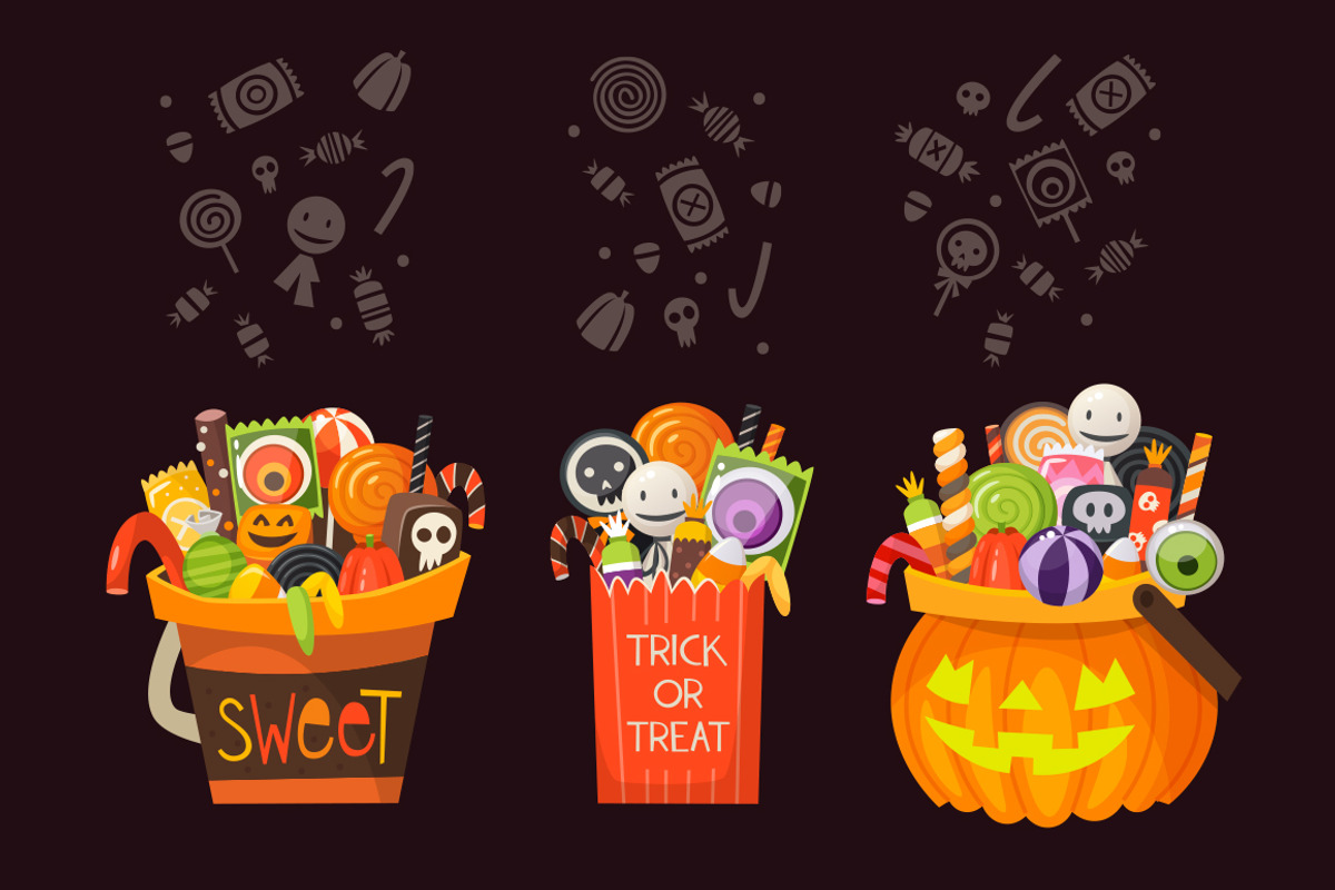 Loads of sweets for Halloween, an Illustration by Moonery's (Photo 2 of 7)