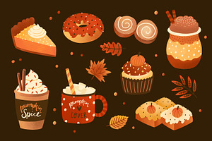 Pumpkin Spice Coffee And Sweets