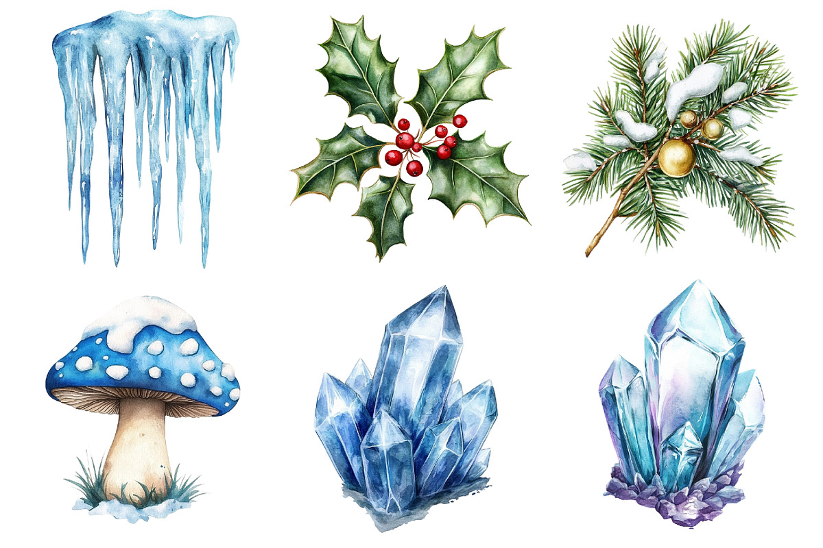 Watercolor Christmas Cute Fairy, an Illustration by CitraGraphics (Photo 4 of 5)