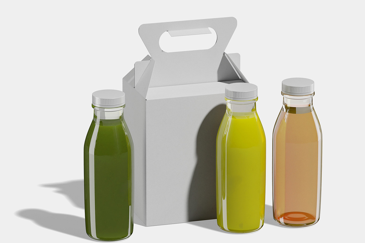 Takeaway Juice Bottle Mockup, a Packaging Mockup by Permadi Creative (Photo 3 of 5)