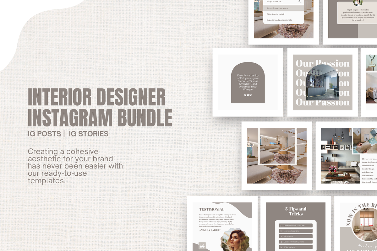 Interior Design Instagram Templates, a Social Media Template by EliteMatidi (Photo 2 of 9)
