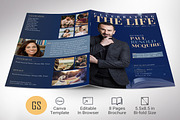 Blue Life Funeral Program Template, a Brochure Template by Godserv Designs (Thumbnail 2 of 11)