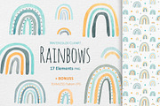 Watercolor RAINBOWS BUNDLE sale, a Pattern Graphic by svetlanaARTdreams (Thumbnail 2 of 16)
