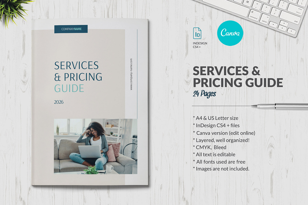 Services & Pricing Guide Template, a Brochure Template by Sabin (Photo 1 of 7)