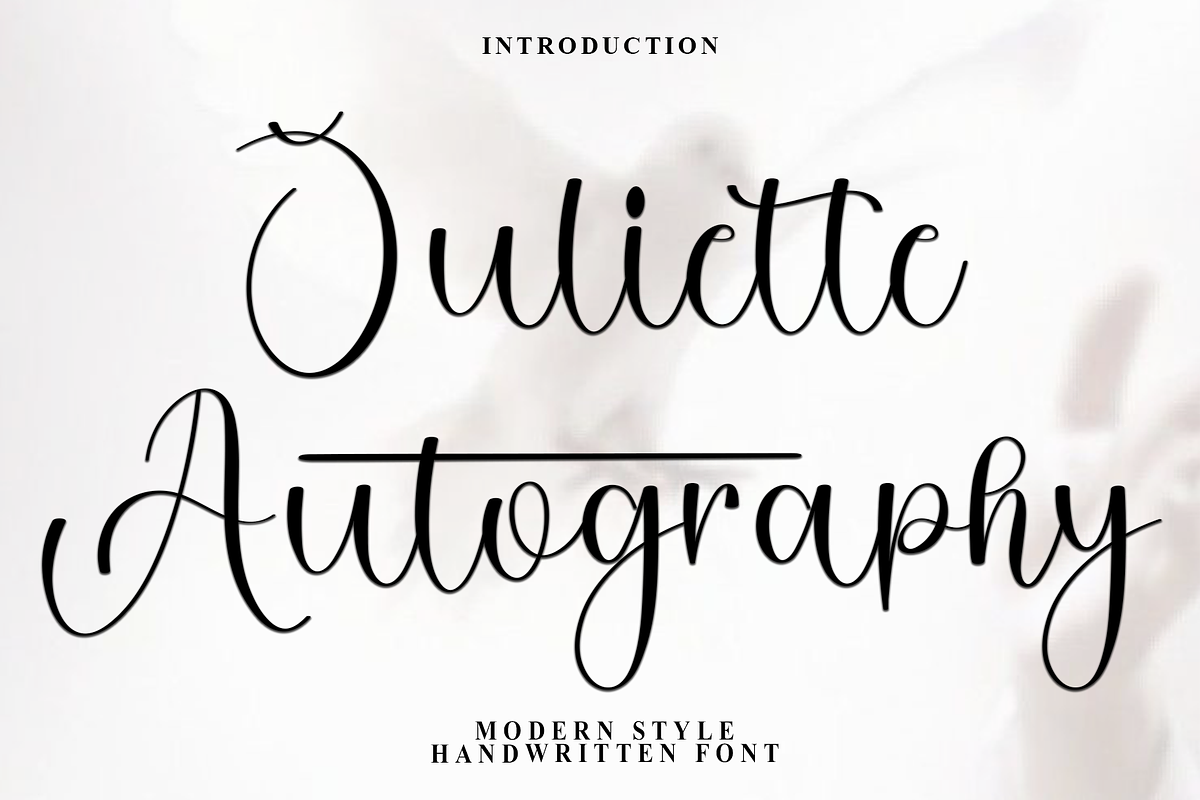 Juliette Autography, a Handwritten Font by FreshTypeINK (Photo 1 of 7)
