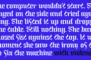 KT Cement - Experimental Blackletter, a Blackletter Font by Kulturë Type (Thumbnail 3 of 8)