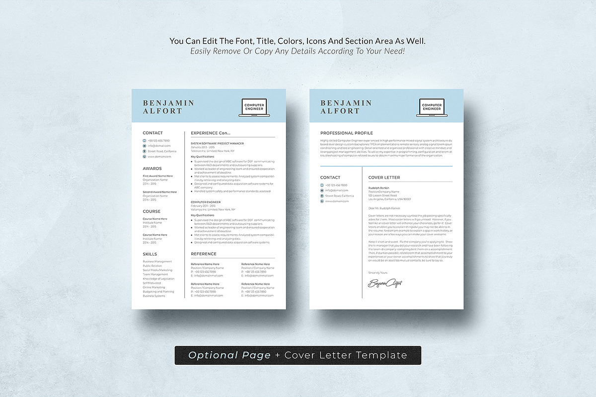 Engineer Resume, a Resume Template by DesignDevisers (Photo 2 of 11)