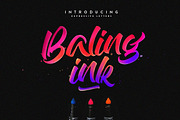 Baling Ink, a Script Font by maghrib (Thumbnail 1 of 9)