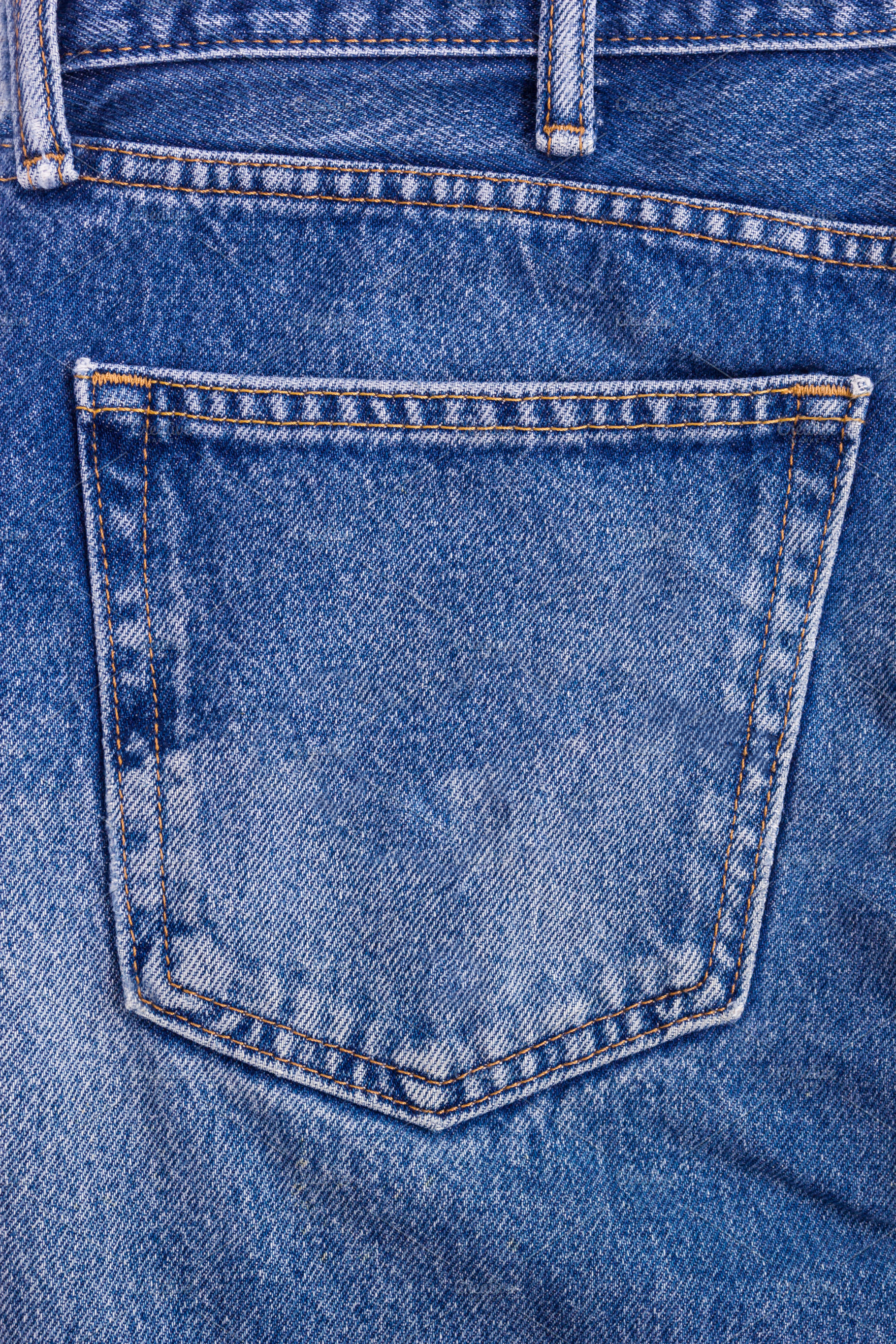 Denim blue jean pocket texture featuring abstract, back, and background, a Beauty & Fashion Photo by rakoptonLPN