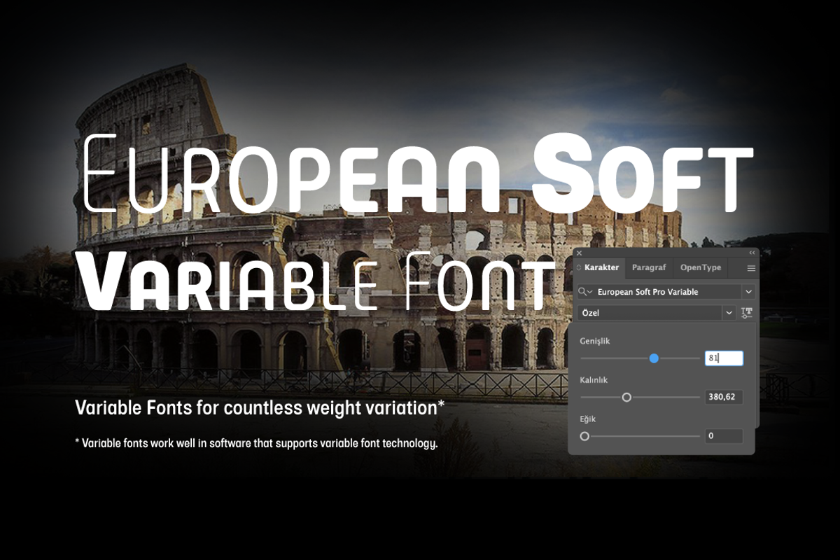 European Soft Pro Variable, a Sans Serif Font by BULENT YUKSEL (Photo 2 of 11)