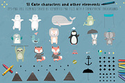 Cute World. Graphic set, an Animal Illustration by Good Genie (Thumbnail 5 of 11)