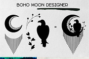 Mystical linocut boho. Celestial set, a Background Graphic by KomannaArt (Thumbnail 8 of 12)